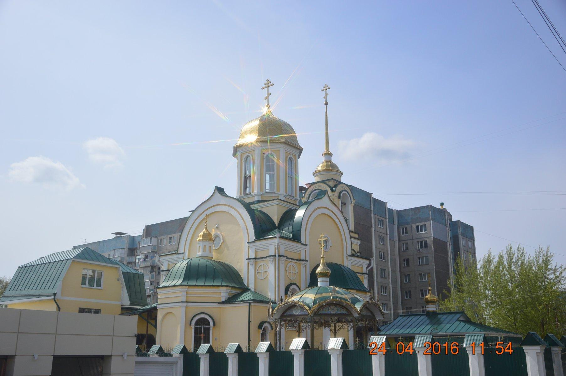 Панорама: Церковь Андрея Первозванного в Зеленоградске, православный храм, Моско